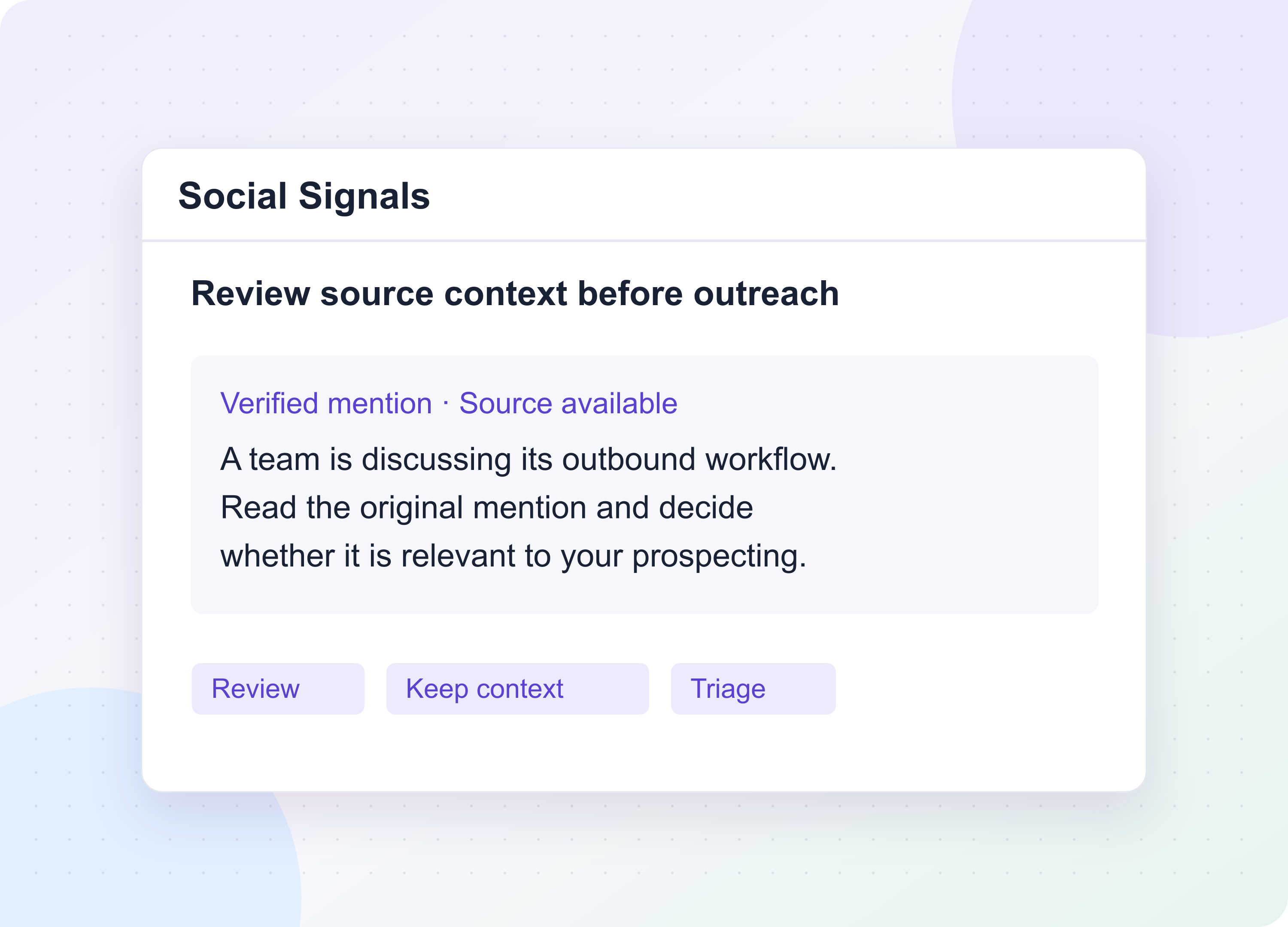 OutFlo social signals workflow